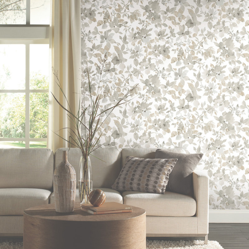 Charlton Home® Cansler Peel & Stick Floral Wallpaper & Reviews Wayfair